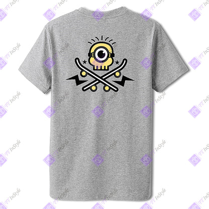 Minions T-shirt Skeleton Design (grey)