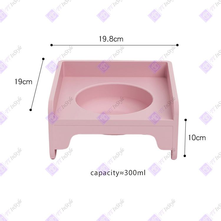 宠物用品 - 优质瓷碗和聚丙烯支架（马卡龙色）