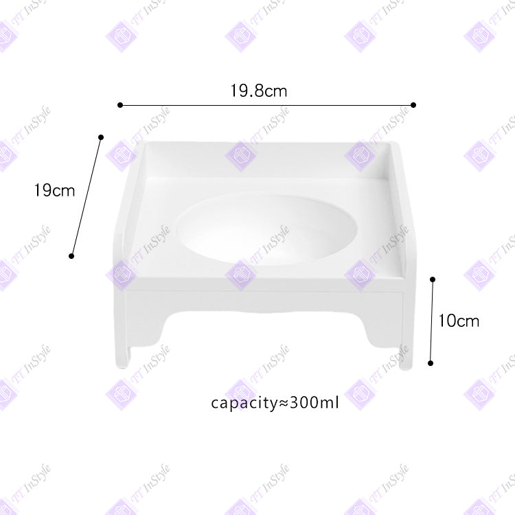 宠物用品 - 优质瓷碗和聚丙烯支架（马卡龙色）