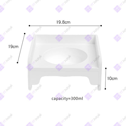 宠物用品 - 优质瓷碗和聚丙烯支架（马卡龙色）