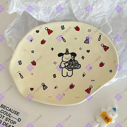 Porcelain - Plate (Puppy & Birthday)