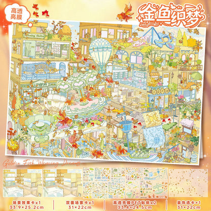 Ocean Fantasy Gloss DIY 3D Scene Sticker Collection - 2 lovely Miniature Scenes