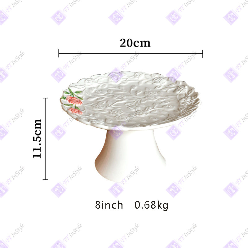 瓷器 - 法式花卉甜点盘