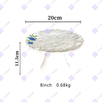 瓷器 - 法式花卉甜点盘