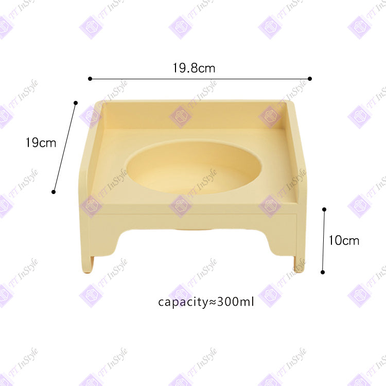 宠物用品 - 优质瓷碗和聚丙烯支架（马卡龙色）