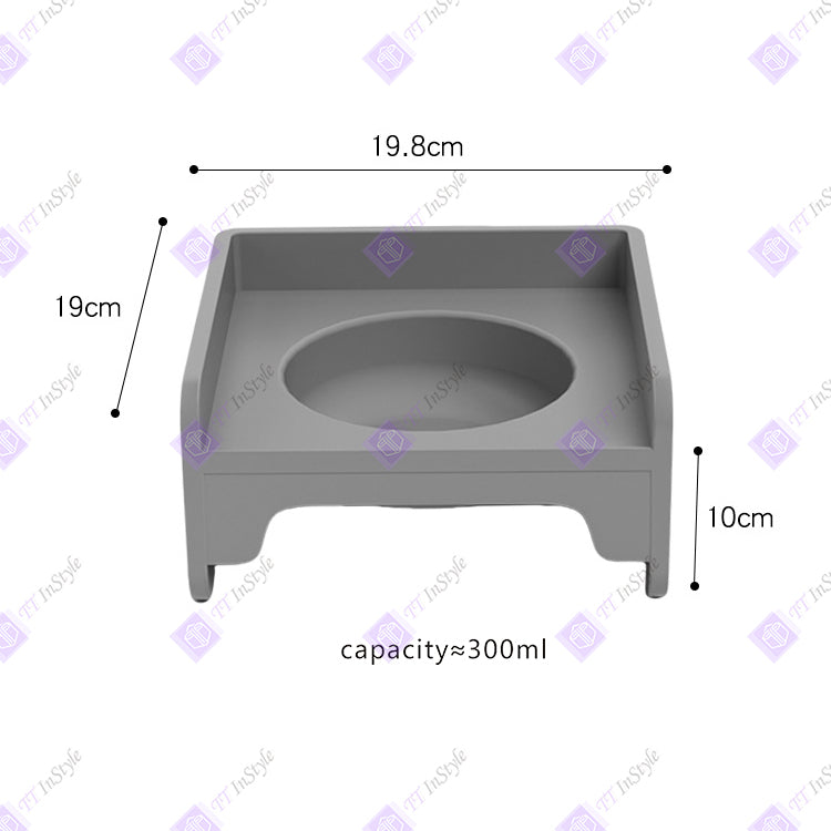 宠物用品 - 优质瓷碗和聚丙烯支架（马卡龙色）