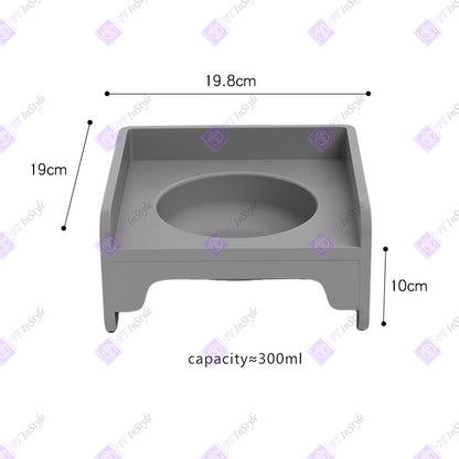 宠物用品 - 优质瓷碗和聚丙烯支架（马卡龙色）