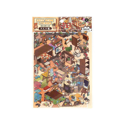 My Cabin Fifteen Bullets DIY 3D Scene Sticker Collection - 2 lovely Miniature Scenes