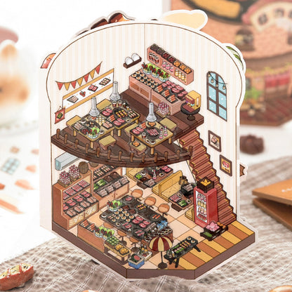 Food Exploration DIY 3D Scene Sticker Collection - 2 lovely Miniature Scenes