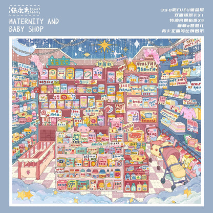 Sweet Baby Shop DIY 3D Scene Stickers Collection - 2 Cute Miniature Scenes