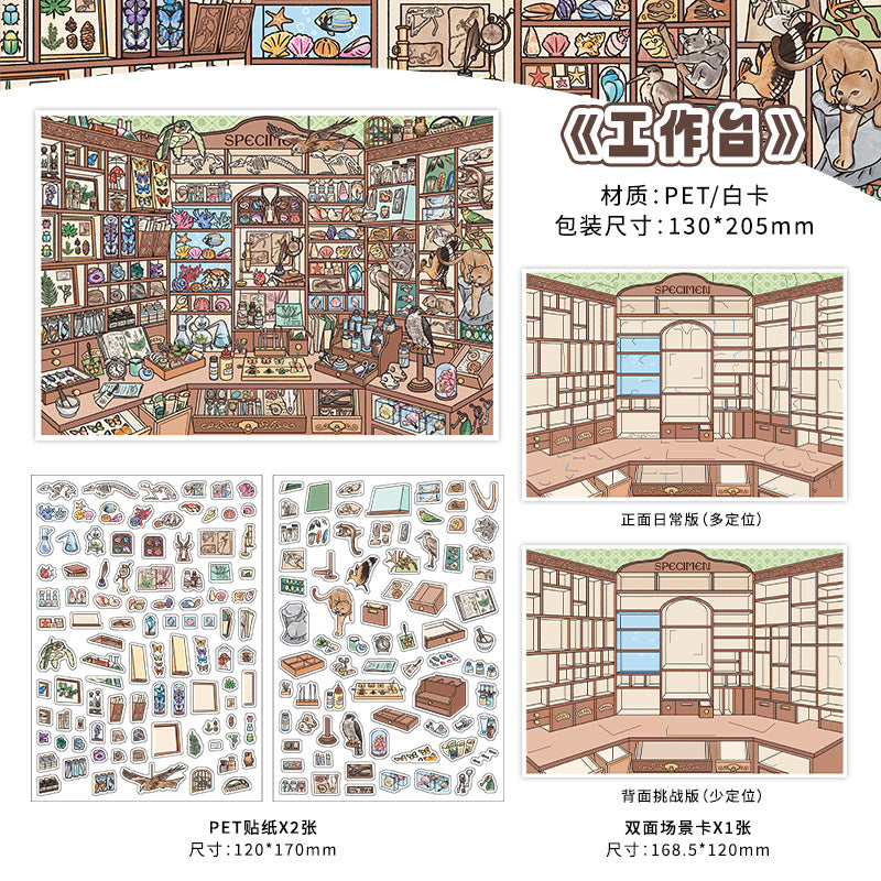 Life Gallery DIY 3D Scene Stickers Collection - 4 Cute Miniature Scenes