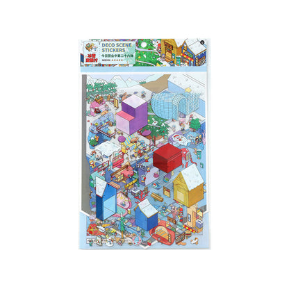 Ice & Snow Resort DIY 3D Scene Sticker lovely Miniature Scene