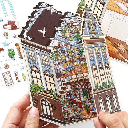 My Little House DIY 3D Scene Sticker Collection - 4 lovely Miniature Scenes