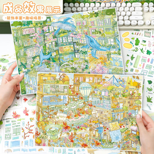 Ocean Fantasy Gloss DIY 3D Scene Sticker Collection - 2 lovely Miniature Scenes