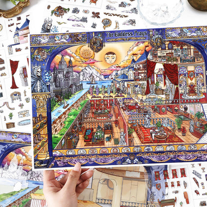 Divine Realm Fantasy DIY 3D Scene Stickers lovely Miniature Scene