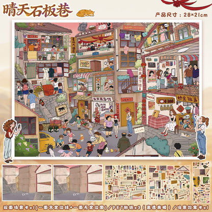 YL160 A Sweet and Warm Little World DIY 3D Scene Stickers Collection- 10 Cute Miniature Scenes