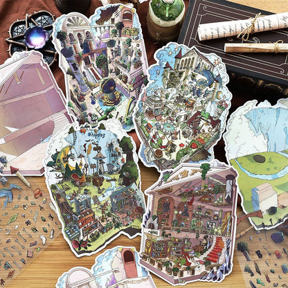 Tarot Archetype DIY 3D Scene Sticker Collection - 4 Cute Miniature Scenes