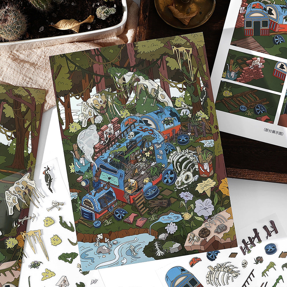 Forgotten Forest DIY 3D Scene Stickers lovely Miniature Scene