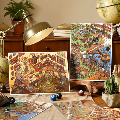 Post-Apocalyptic Ruin DIY 3D Scene Sticker Collection - 2 lovely Miniature Scenes