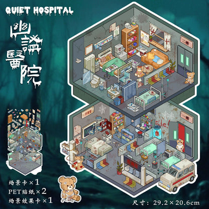 YL160 Fantasy Worlds DIY 3D Scene Stickers Collection- 9 Cute Miniature Scenes