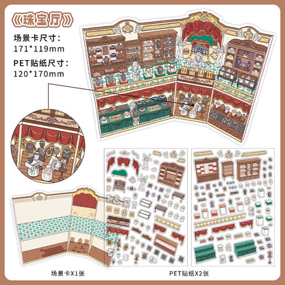 Gallery Scene Collection DIY 3D Scene Sticker Collection - 4 Cute Miniature Scenes