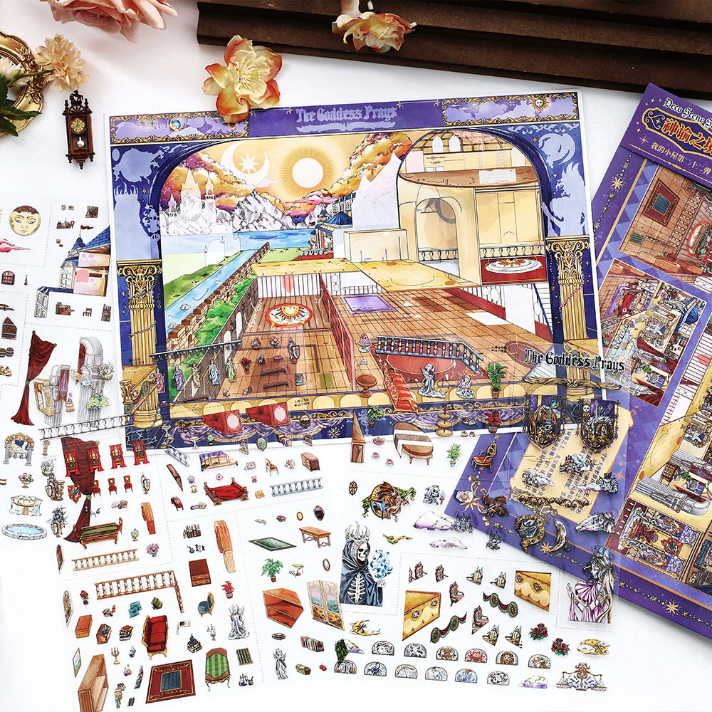 Divine Realm Fantasy DIY 3D Scene Stickers lovely Miniature Scene