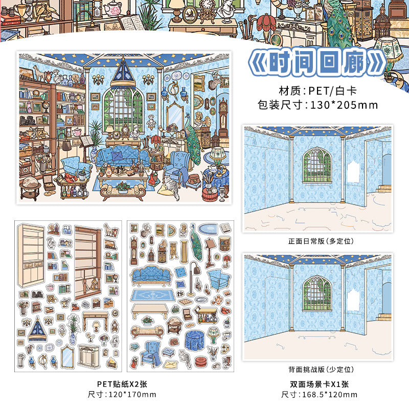 Life Gallery DIY 3D Scene Stickers Collection - 4 Cute Miniature Scenes