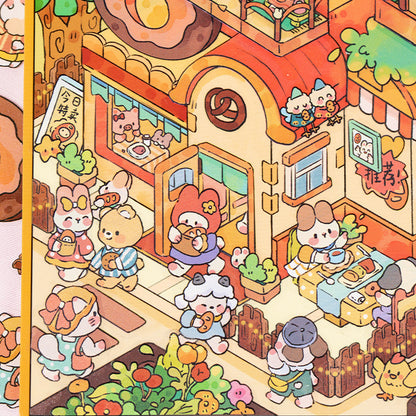 Bakery  DIY 3D Scene Stickers lovely Miniature Scene