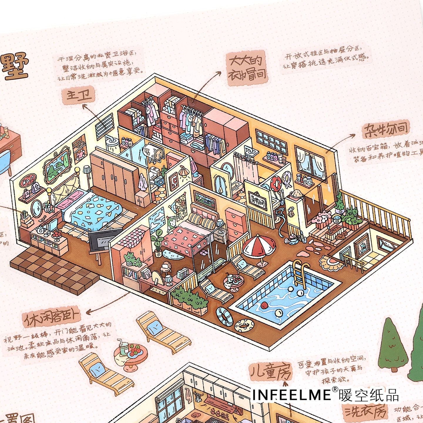 Habitat Diorama Gallery DIY 3D Scene Sticker Collection - 2 lovely Miniature Scenes