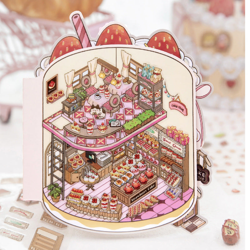 Food Exploration DIY 3D Scene Sticker Collection - 2 lovely Miniature Scenes