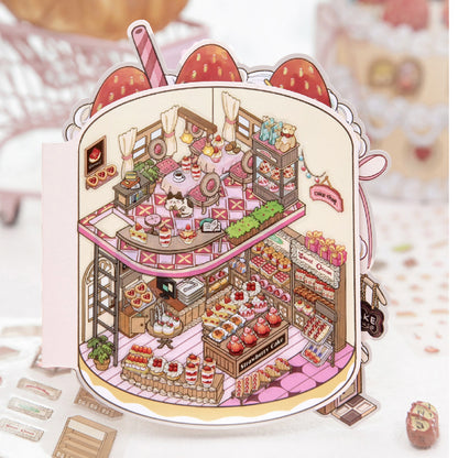 Food Exploration DIY 3D Scene Sticker Collection - 2 lovely Miniature Scenes