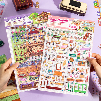 Fun World Series DIY 3D Scene Sticker Collection - 3 lovely Miniature Scenes