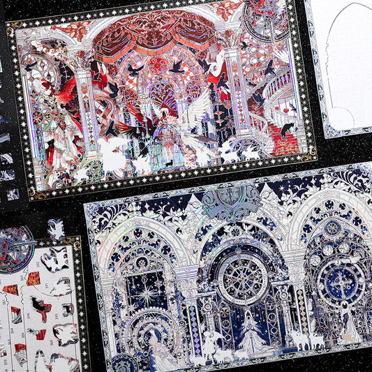 Two Sacred Scene Set DIY 3D Scene Sticker Collection - 2 lovely Miniature Scenes