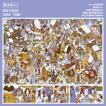 Town Scene DIY 3D Scene Sticker Collection - 2 lovely Miniature Scenes