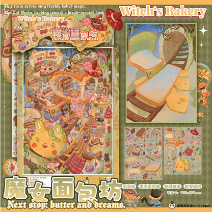 Witch Bakery DIY 3D Scene Stickers lovely Miniature Scene