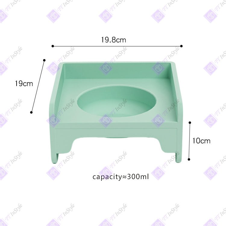宠物用品 - 优质瓷碗和聚丙烯支架（马卡龙色）