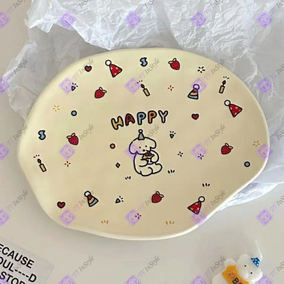 Porcelain - Plate (Puppy & Birthday)