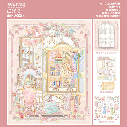 Lily’s Secret Cottage DIY 3D Scene Sticker Collection - 4 lovely Miniature Scenes
