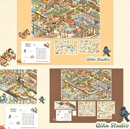 Mortal Travel Collection  DIY 3D Scene Stickers Collection - 3 Cute Miniature Scenes